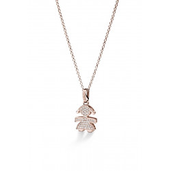 LeBebé - The small Pavé, pink gold girl pendant and...