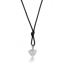 LeBebé - I Pavé micro, white gold heart pendant and...