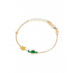 Lebebé - Fortuna, gecko jaune et bracelet stellina