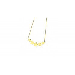 18K yellow gold necklace and stars
