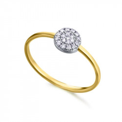 Rosetta ring of 18K yellow gold diamonds