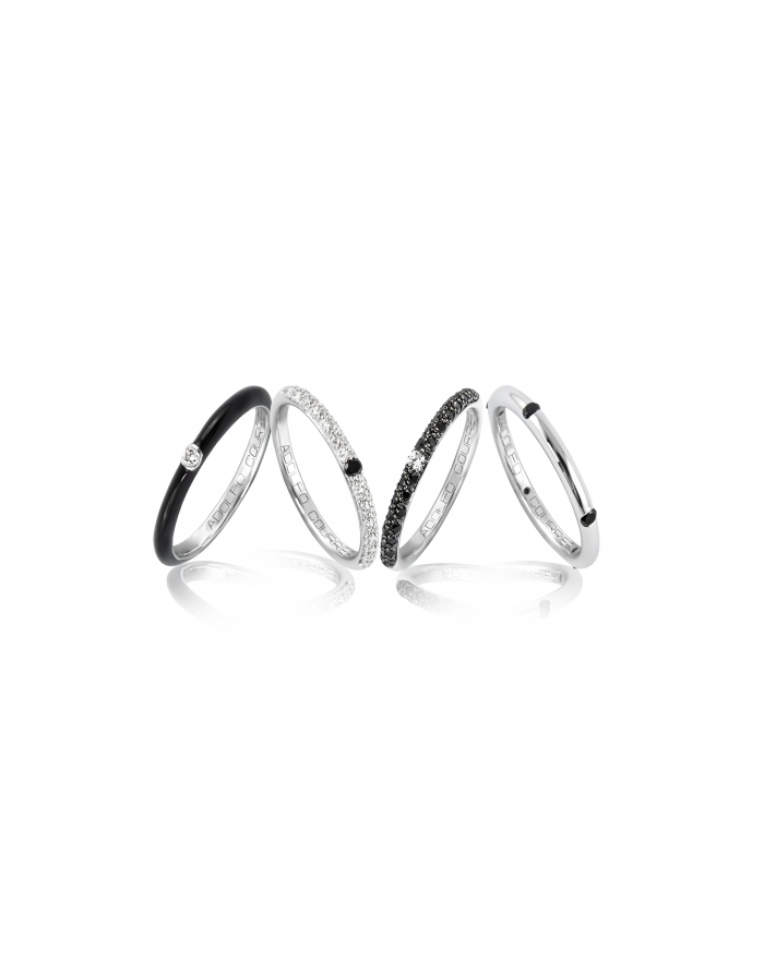 PopMini Ring Set White&Black