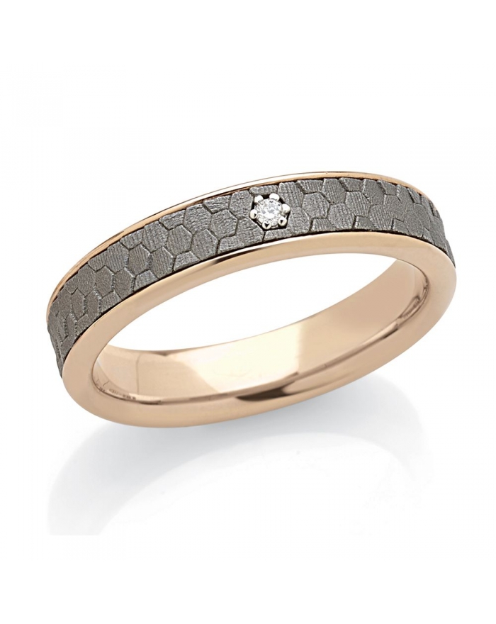 Rose Gold Wedding Ring Titanium Band, 4.5mm...
