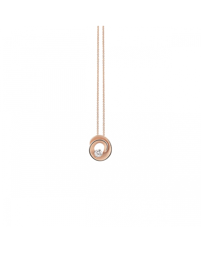 Dune Solo pendant in champagne pink gold and diamonds