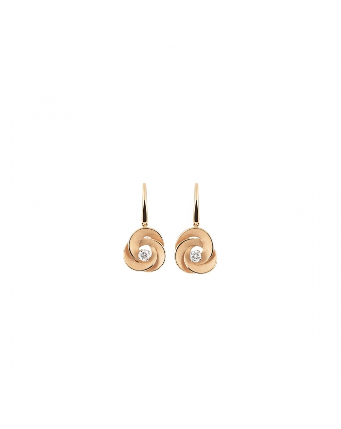 Desert Rose earrings in apricot orange gold and...