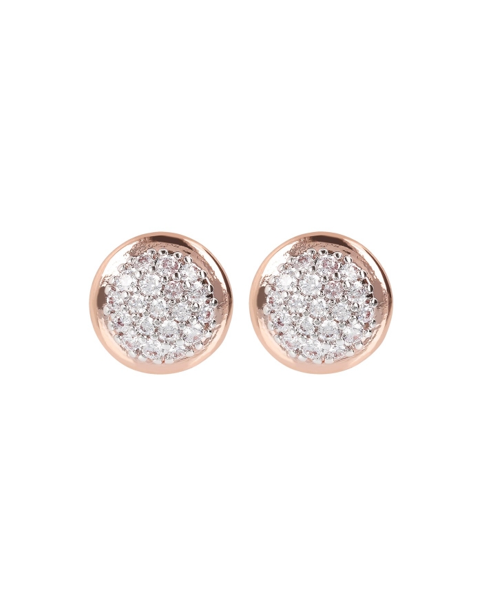 Bronzallure - Round Earrings with Pavé