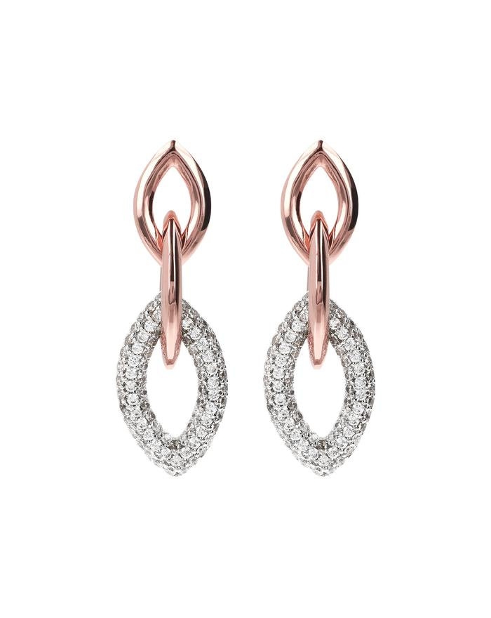 Bronzallure - Marquise earrings with Pavè