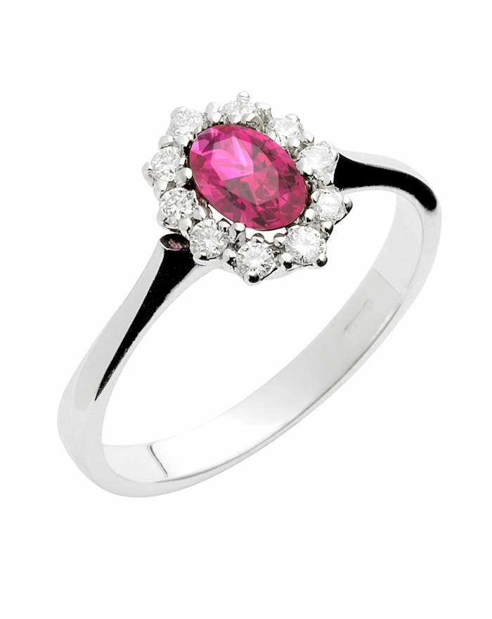 Gori Gioielli - Royal ring in pink sapphire and...