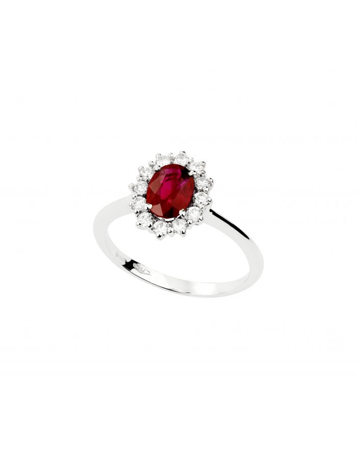 Gori Gioielli - Margherita ring in Ruby and white gold