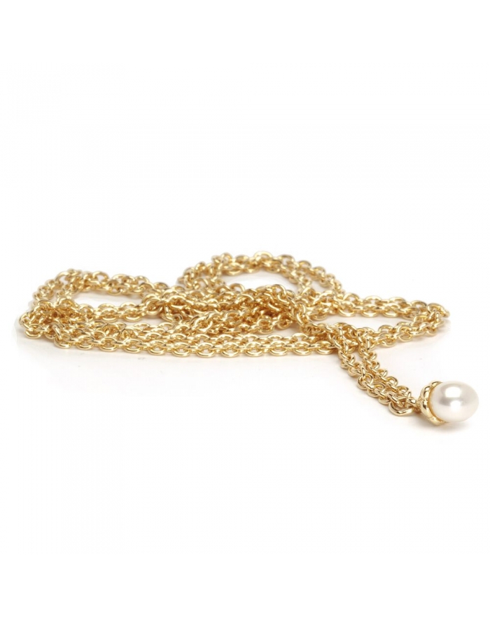 Trollbeads - 14 Kt Gold Halskette mit Perle