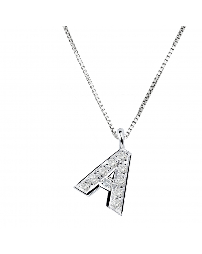 Gori Gioielli - 화이트 골드와 다이아몬드의 편지 "A"
