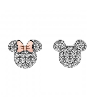 Disney - Boucles d'oreille Minnie et Mickey Mouse Pavé