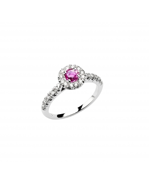 Gori Gioielli - Crown ring with pink sapphire