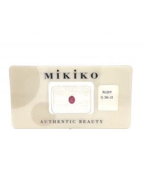 Mikiko - Rubino taglio ovale da 0.36Ct in blister