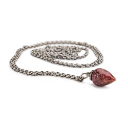 Trollbeads - Silver necklace with ruby