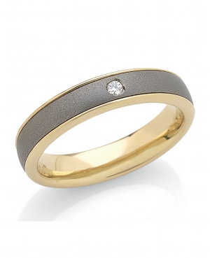 copy of Rose Gold Wedding Ring with 4.5mm Titanium...